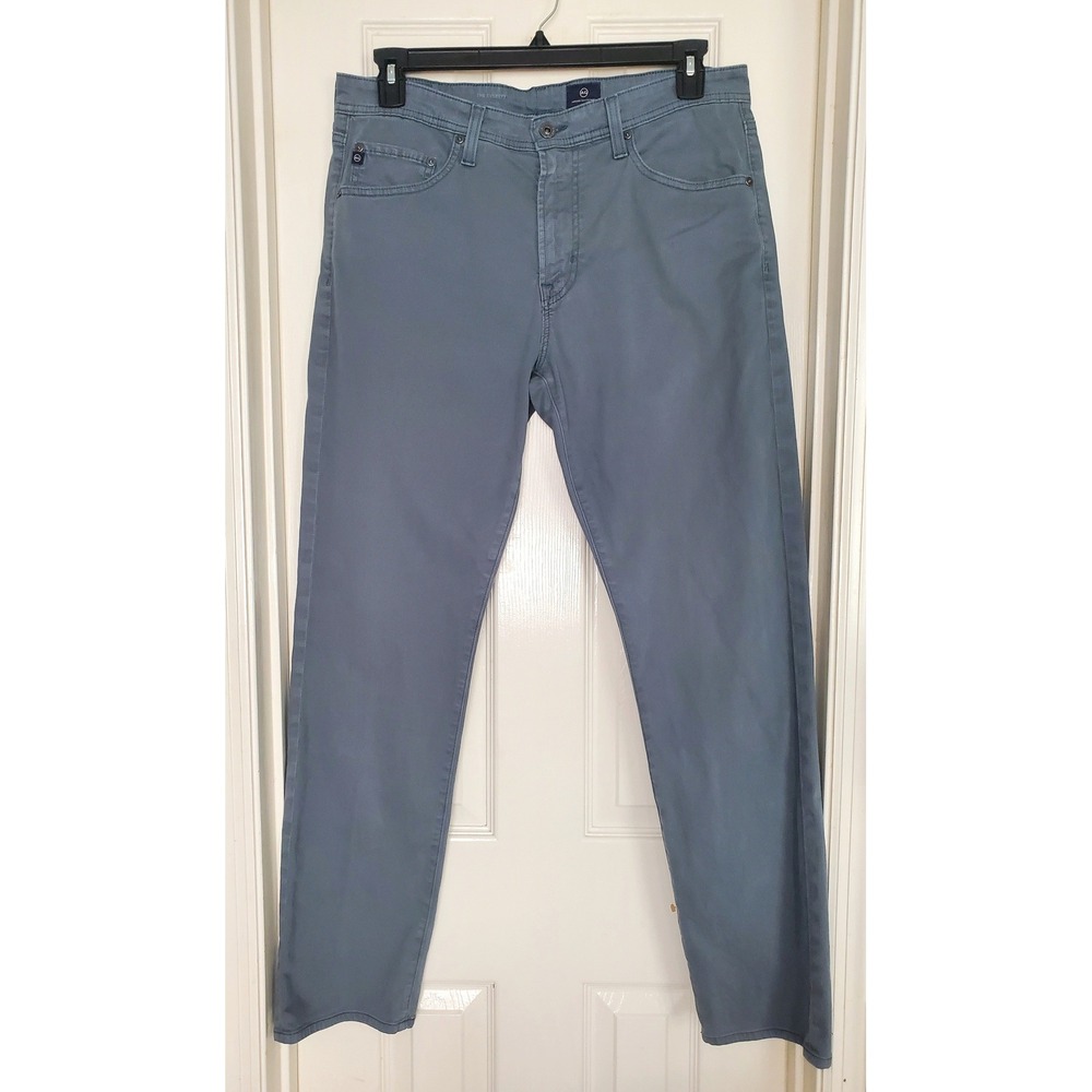 AG Adriano Goldschmied The Everett Slim Straight‎ Leg Blue Chino Pants 34x32